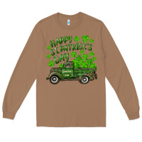 Happy St. Patrick's Day Shamrock Farm Truck Long Sleeve Tee | Teevron