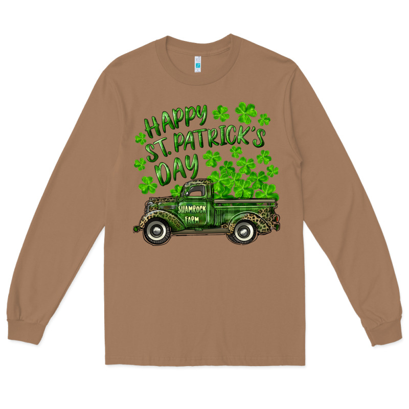 Happy St. Patrick's Day Shamrock Farm Truck Long Sleeve Tee by RanaPortraitStore | Teevron