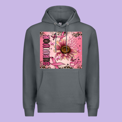 Breast Cancer Survivor Premium Hoodie Designed By Maliassmallbusiness