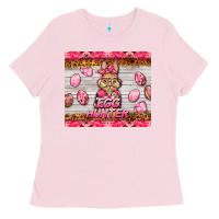 Bubblegum Pink easter pink camouflage egg hunter  bunny Ladies Tee - BarkalooDesign