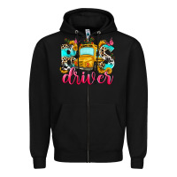 Black bus driver Zipper Hoodie - Zillion Design Studio
