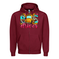 Burgundy bus driver Zipper Hoodie - Zillion Design Studio