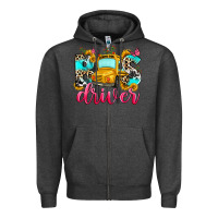 Charcoal Heather bus driver Zipper Hoodie - Zillion Design Studio