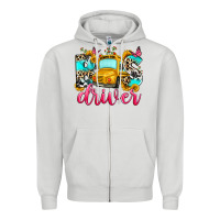 Dove Grey bus driver Zipper Hoodie - Zillion Design Studio