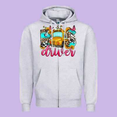 Bus Driver Zipper Hoodie Designed By Zillion Design Studio