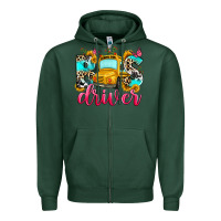 Sports Green bus driver Zipper Hoodie - Zillion Design Studio