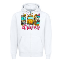 White bus driver Zipper Hoodie - Zillion Design Studio