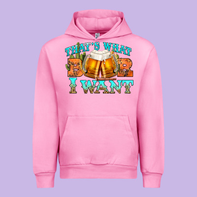 Western Beer Thats What I Want Urban Hoodie Designed By Nancycooperartshop