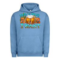 Pigment Pebble Blue western beer thats what i want Urban Hoodie - NancyCooperArtShop