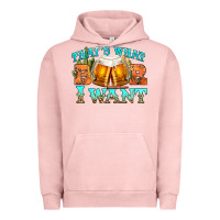 Pigment Salmon western beer thats what i want Urban Hoodie - NancyCooperArtShop