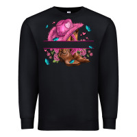 Black pink cowgirl hat and roses Premium Sweatshirt - AdoDesignShop