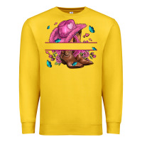 Lemon pink cowgirl hat and roses Premium Sweatshirt - AdoDesignShop