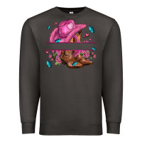 Smoke pink cowgirl hat and roses Premium Sweatshirt - AdoDesignShop