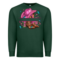 Sports Green pink cowgirl hat and roses Premium Sweatshirt - AdoDesignShop