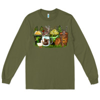 Army Green hunter coffee cups Long Sleeve Tee - Zillion Design Studio