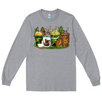 Heather Grey hunter coffee cups Long Sleeve Tee - Zillion Design Studio