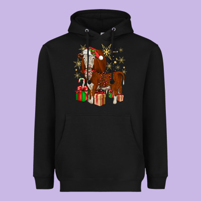 Christmas Hereford Heavyweight Hoodie Designed By Jahusdesignshop