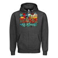Charcoal Heather teacher assistant Zipper Hoodie - Zillion Design Studio