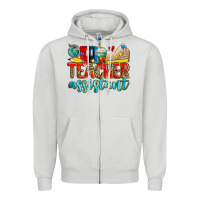 Dove Grey teacher assistant Zipper Hoodie - Zillion Design Studio