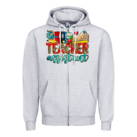 Heather Grey teacher assistant Zipper Hoodie - Zillion Design Studio
