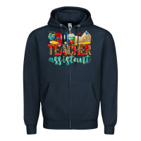 Navy teacher assistant Zipper Hoodie - Zillion Design Studio