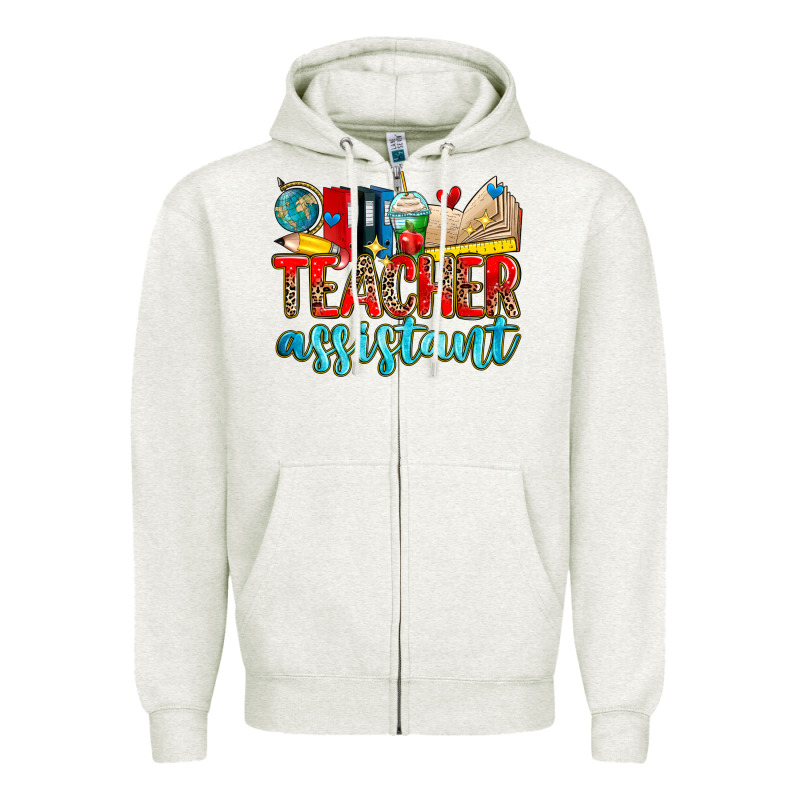 Teacher Assistant Zipper Hoodie by Zillion Design Studio | Teevron