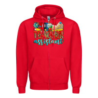 Red teacher assistant Zipper Hoodie - Zillion Design Studio