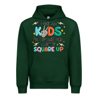 Forest Green i love my kids but sometimes i wanna square up Urban Hoodie - MaliasSmallBusiness