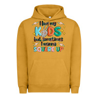 Pigment Peanut Butter i love my kids but sometimes i wanna square up Urban Hoodie - MaliasSmallBusiness