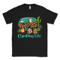 Black camping life caravan and gnome Classic Tee - BarkalooDesign