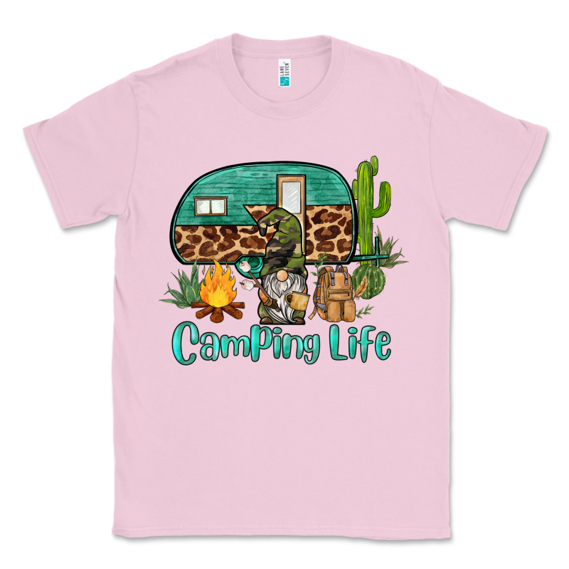 Camping Life Caravan And Gnome Classic Tee by BarkalooDesign | Teevron
