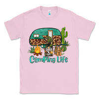 Bubblegum Pink camping life caravan and gnome Classic Tee - BarkalooDesign
