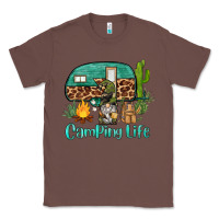 Chestnut camping life caravan and gnome Classic Tee - BarkalooDesign