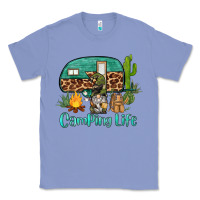 Colony Blue camping life caravan and gnome Classic Tee - BarkalooDesign