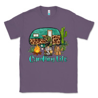 Lavender camping life caravan and gnome Classic Tee - BarkalooDesign