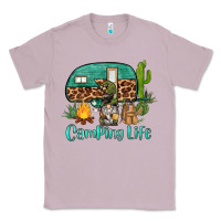 Lilac camping life caravan and gnome Classic Tee - BarkalooDesign
