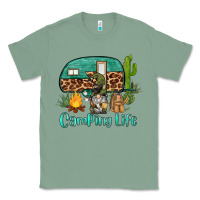 Sage camping life caravan and gnome Classic Tee - BarkalooDesign