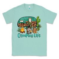 Seafoam camping life caravan and gnome Classic Tee - BarkalooDesign