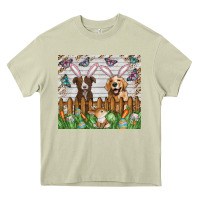 Mossy Easter Dog Heavy Core Tee - CowhideDigitalArt