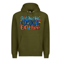 Army Green god shed his grace on the thee Premium Hoodie - MaliasSmallBusiness