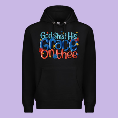 God Shed His Grace On The Thee Premium Hoodie Designed By Maliassmallbusiness