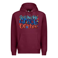 Burgundy god shed his grace on the thee Premium Hoodie - MaliasSmallBusiness