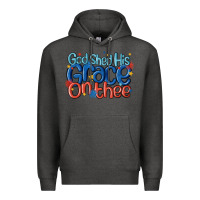 Charcoal Heather god shed his grace on the thee Premium Hoodie - MaliasSmallBusiness