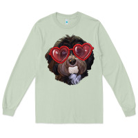 Matcha Havanese dog with love glasses Long Sleeve Tee - RanaPortraitStore