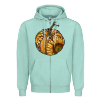 Seafoam sunflower pumpkin Zipper Hoodie - RanaPortraitStore