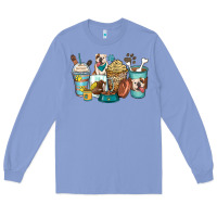 Colony Blue english bulldog coffee cups Long Sleeve Tee - Zillion Design Studio