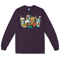 Plum english bulldog coffee cups Long Sleeve Tee - Zillion Design Studio