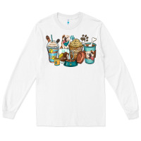 White english bulldog coffee cups Long Sleeve Tee - Zillion Design Studio