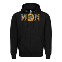 Black sunflower mom Zipper Hoodie - RanaPortraitStore