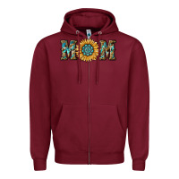 Burgundy sunflower mom Zipper Hoodie - RanaPortraitStore